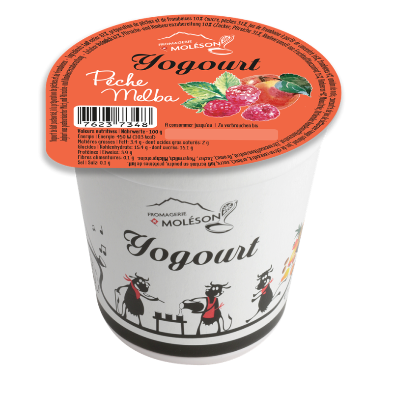 Yogourt au lait de Vache Pêche melba
